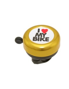 I Love My Bike Bell Gold.